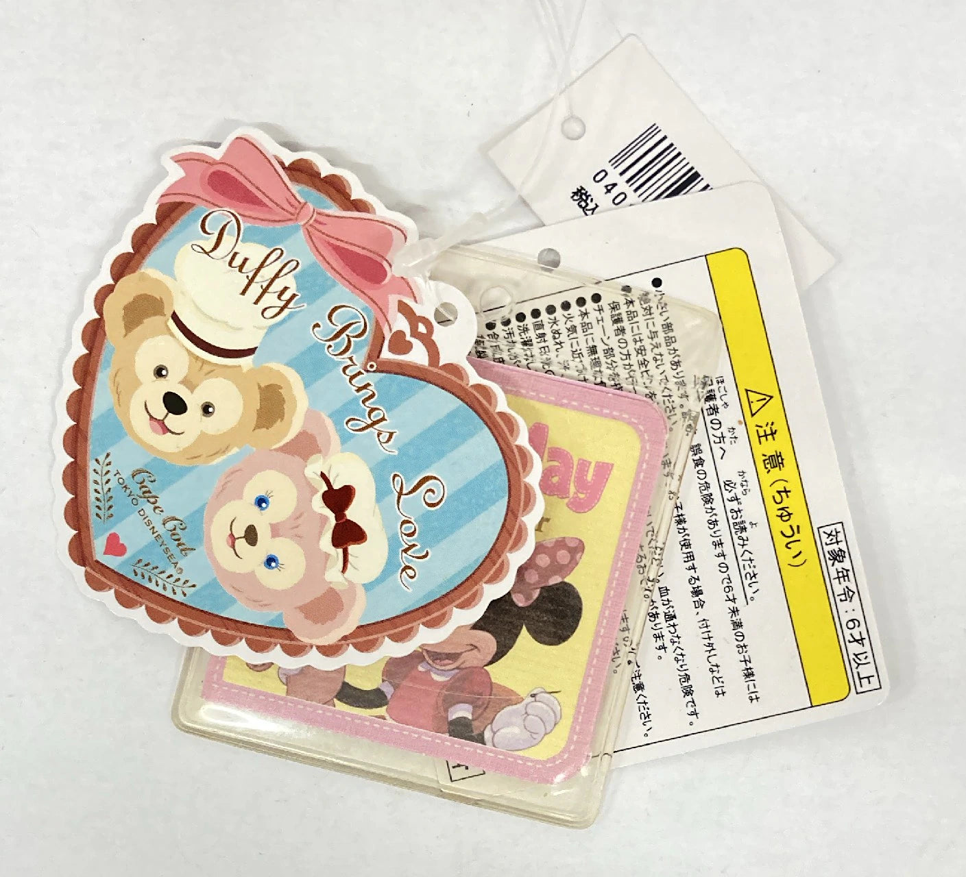 Tokyo Disney Sea Plush Stuffed Toy Badge Sweet Duffy 2013 Duffy Brings Love ShellieMay (Pink Check Apron/One Piece) 2013