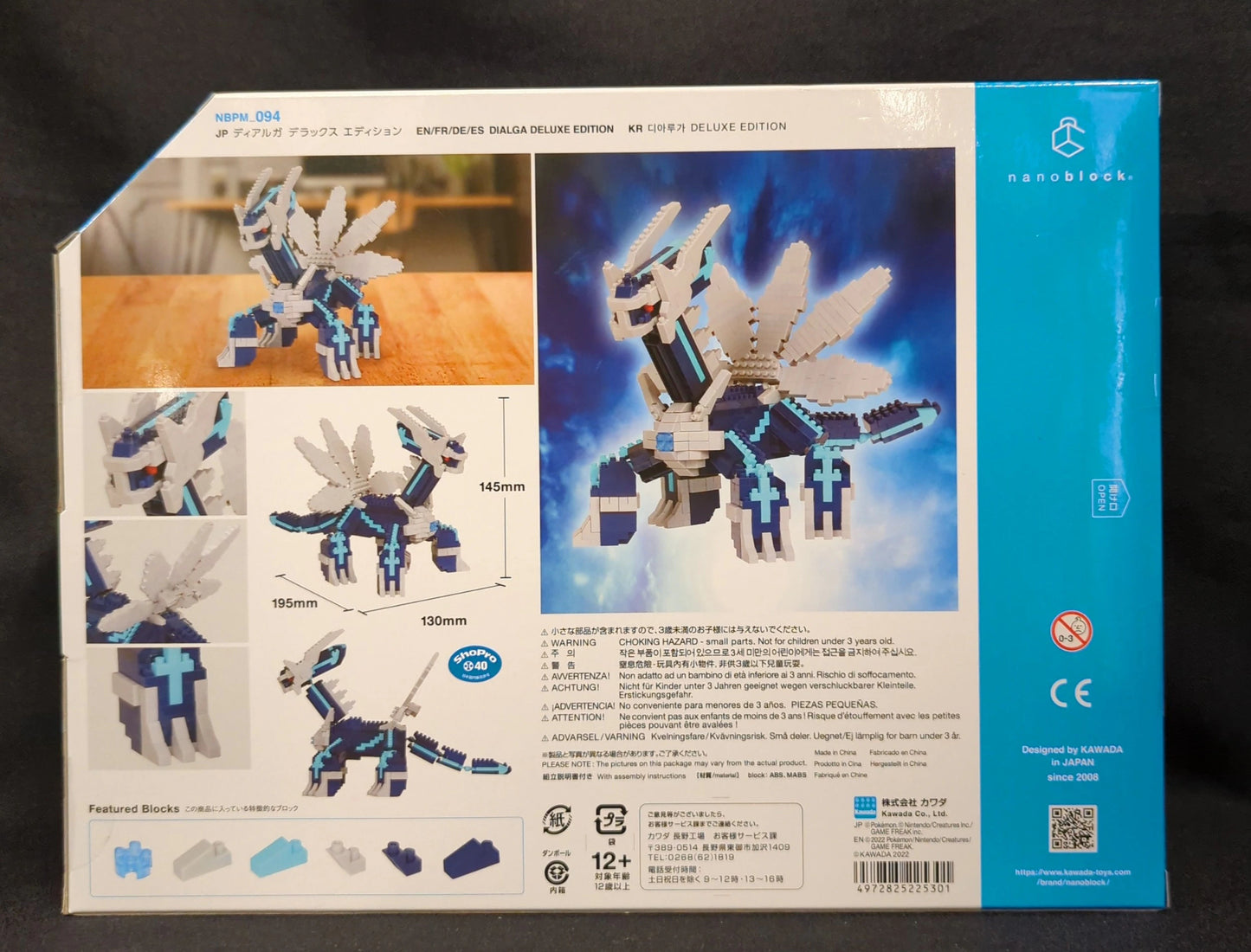 Kawada nanoblock Pokemon Dialga Deluxe Edition NBPM-094
