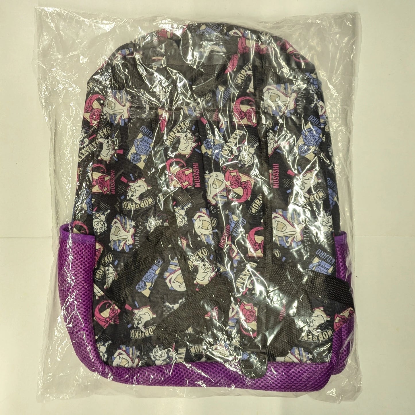 Sega Premium Mesh Pocket Backpack with Pokemon Team rocket Print (Purple)