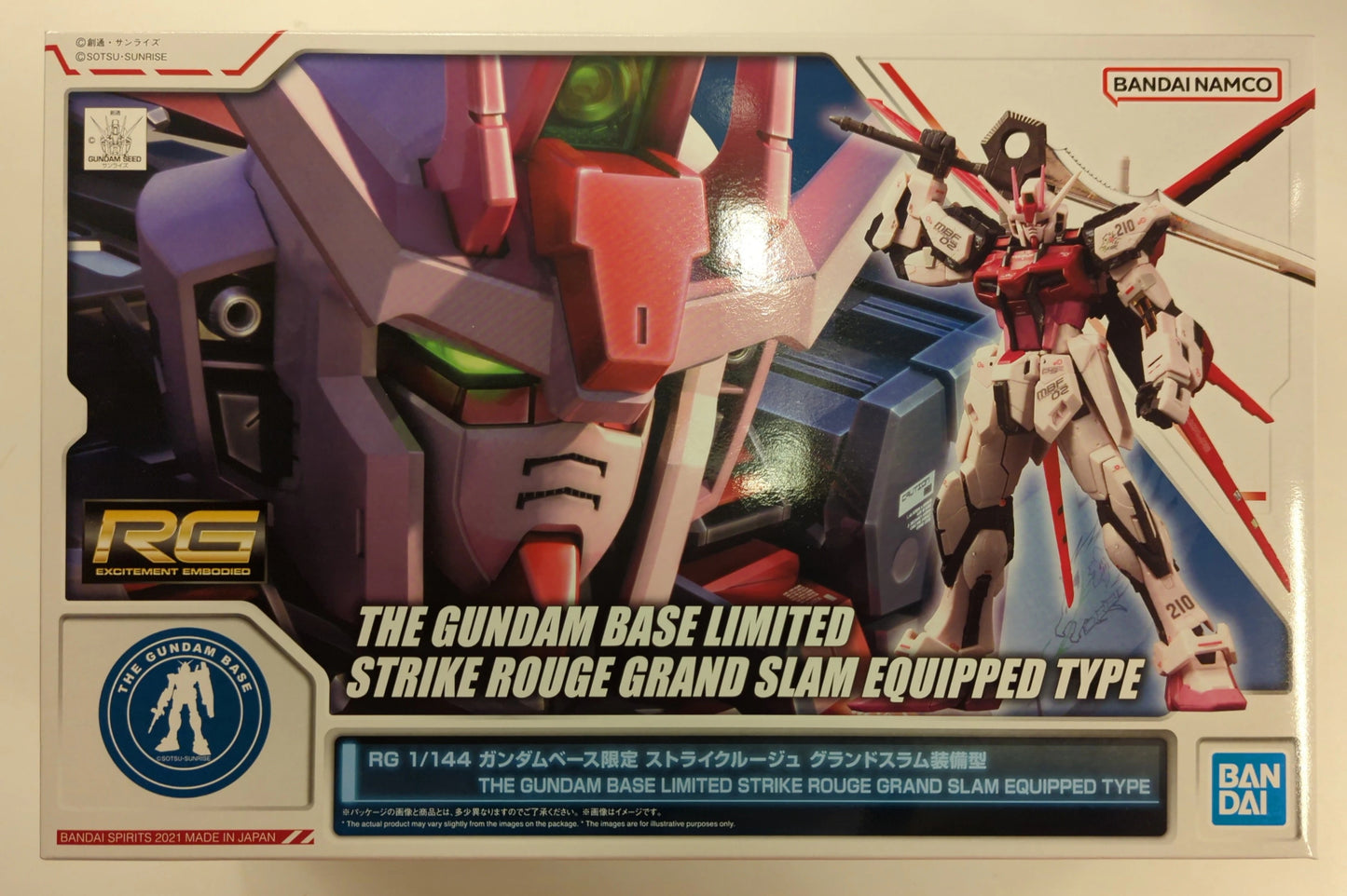 BANDAI SPIRITS RG 1/144 Gundam Base Exclusive Bandai Namco Strike Rouge Grand Slam Equipped Type