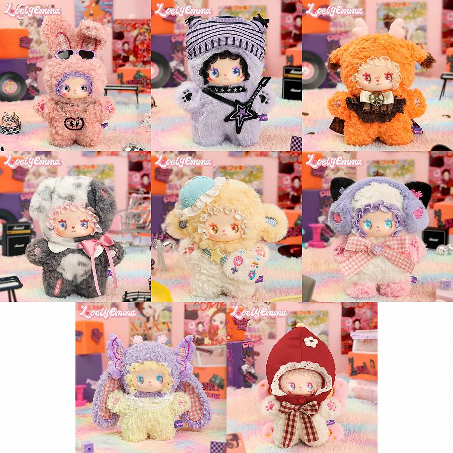 LOVELY EMMA PUNK ERA Series Trading Plush 1BOX Quantity: 6
