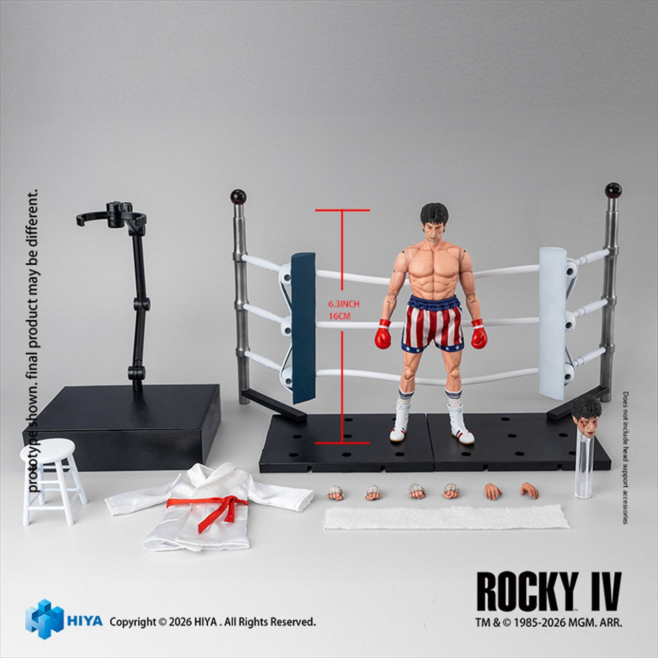 Hire Exzibit Super Series 1/12 Scale 6.3 Inch Rocky 4 Rocky (Boxer Version) Action Figure