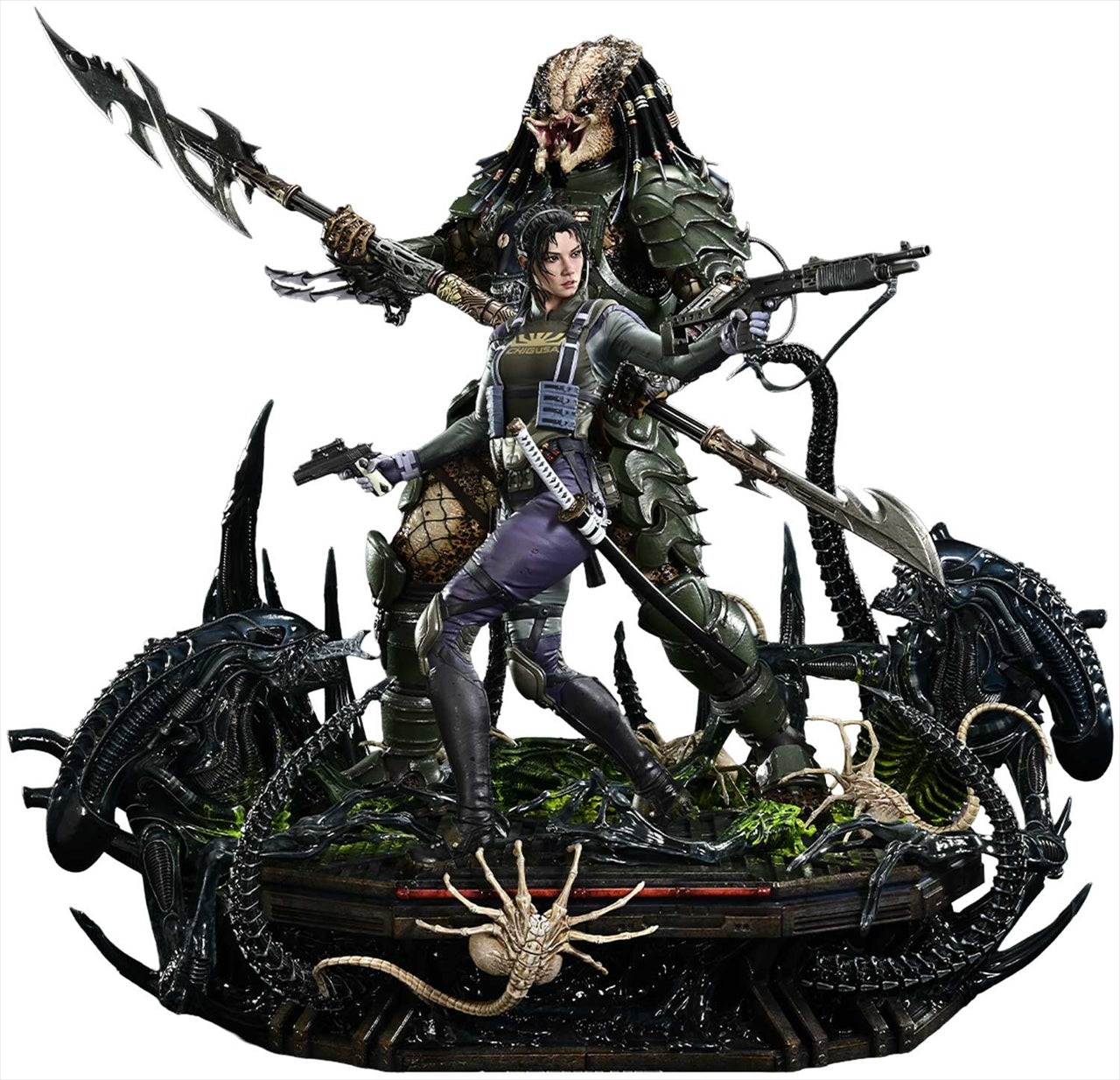 Ultimate Premium Masterline Alien VS. Predator (Comic) Machiko & Broken Tusk Predator