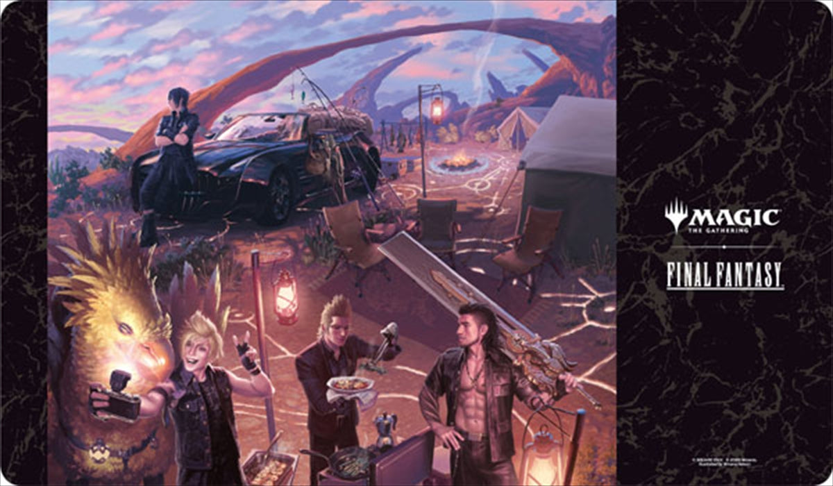 【エンスカイ】『マジック:ザ・ギャザリング--FINAL FANTASY』 プレイヤーズラバーマット MFR-12 シーン・ボックス・アート《キャンプの仲間たち》