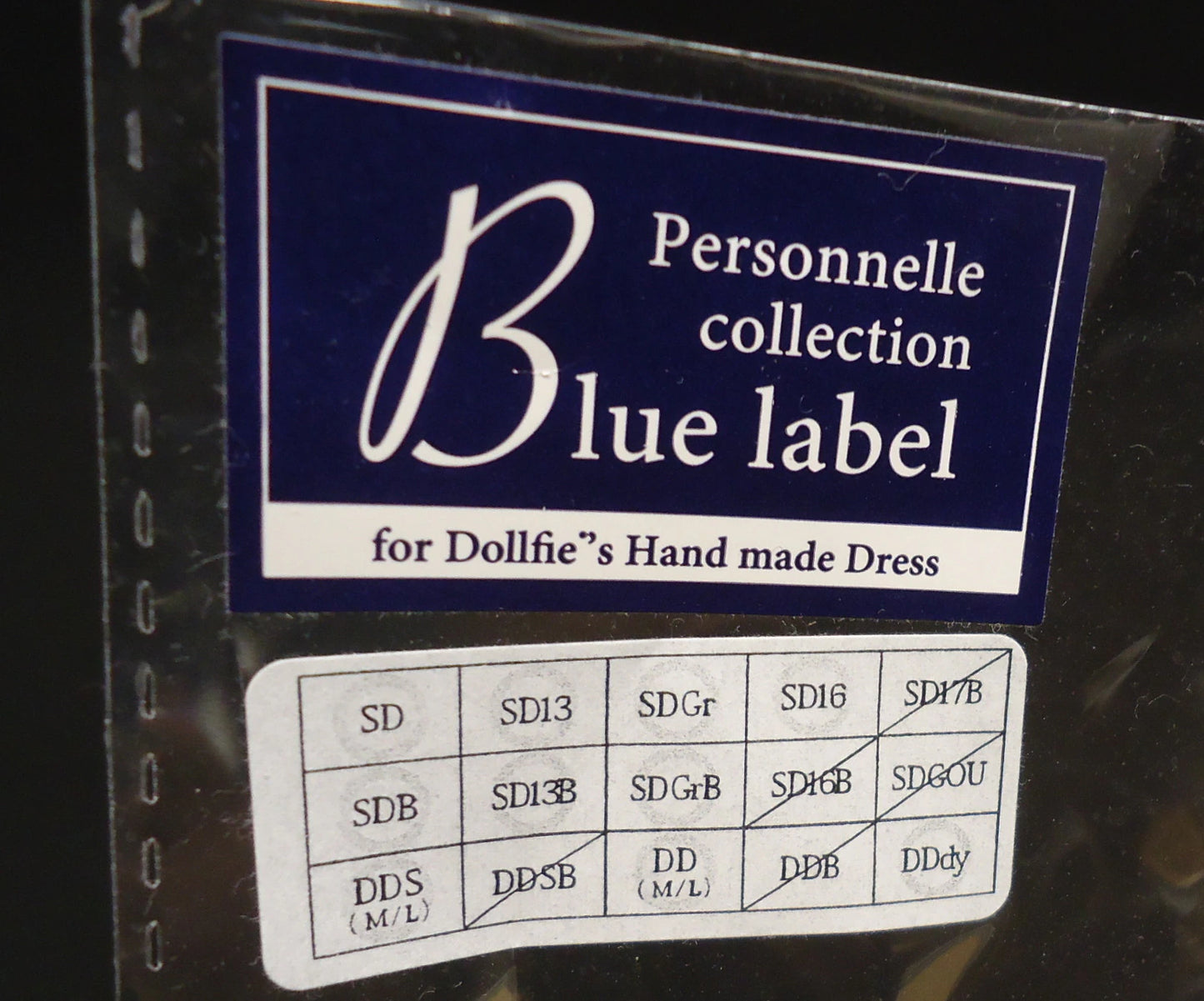 Volks - Collezione La Parsonal - Completo intero in chiffon Blue Label (nero) Taglie: SD/SD13/SDGr/SD16/DDS, DD (M/L), DDdy