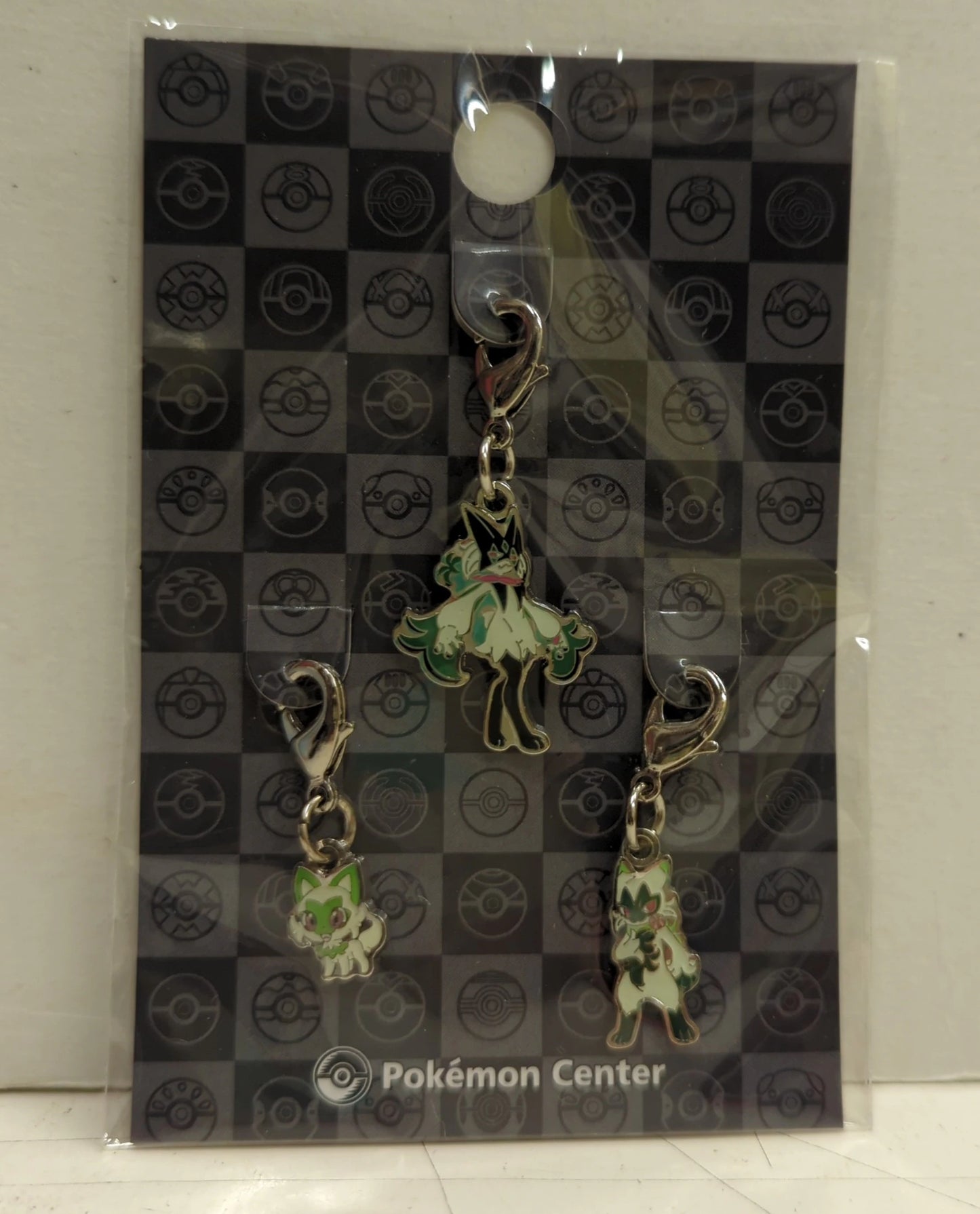 Pokemon National Encyclopedia Metal charm 906, 907, and 908: Pokemon Meowth, Nyarlock, and Mascagna