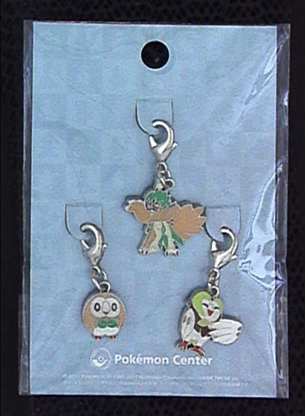 Pokemon Center Metal charm 722 723 724 Pokemon Rowlet/Dixon/Decidulce