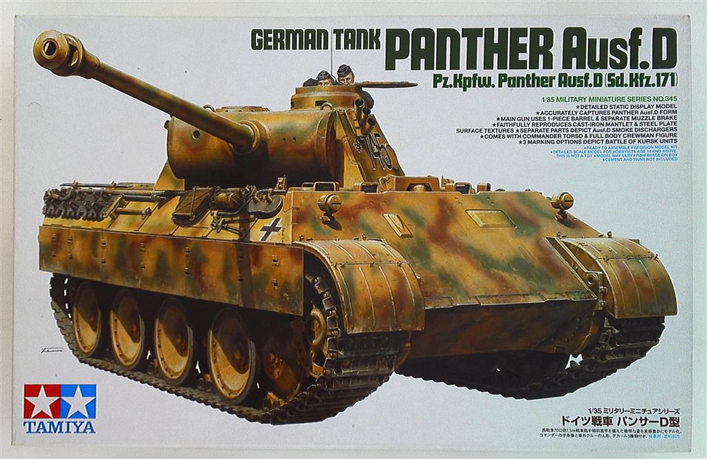 Tamiya 1/35 Military Miniature Series German Medium Tank Panther D Type 35345