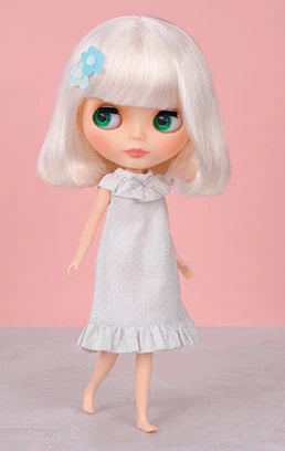 ★Brand New★ Junie Moon Dear Darling 22cm Doll Size (Neo Blythe) Loving Care Dress Gray Dot