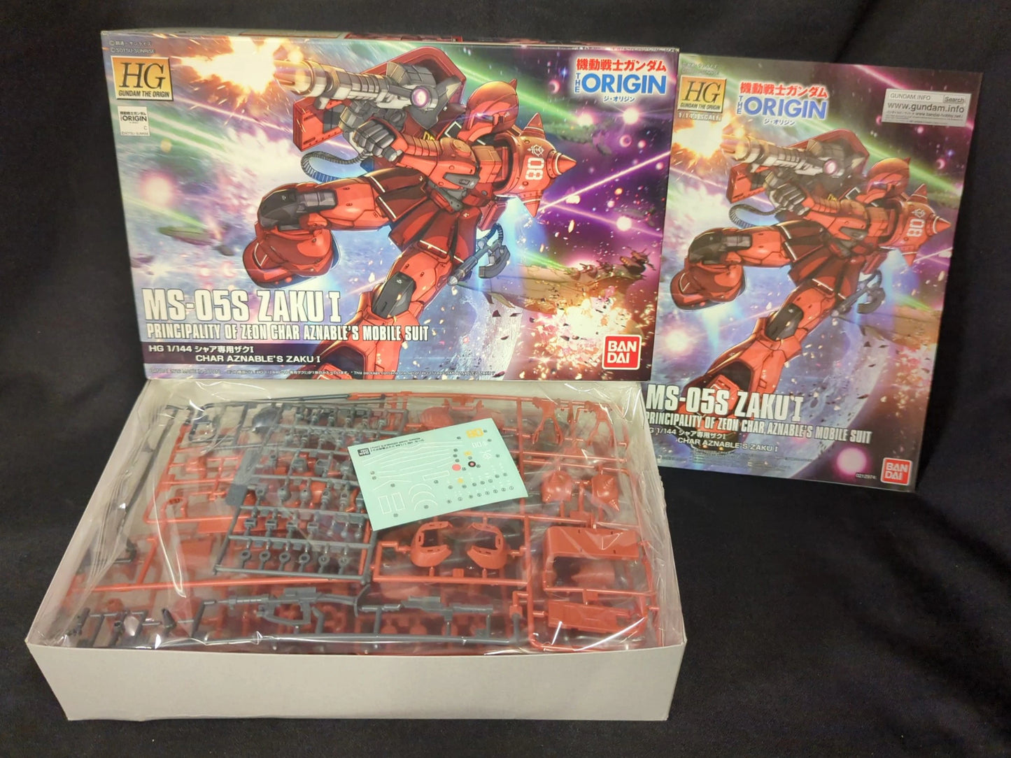 Bandai HG GUNDAM THE ORIGIN MS-05S Zaku For Use With Char I 1/144