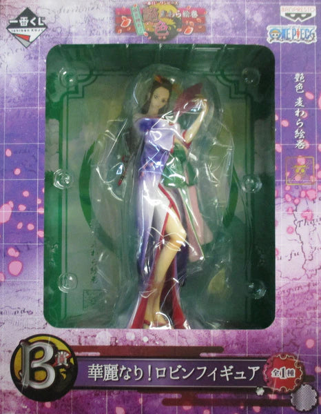 Banpresto - Ichiban Kuji One Piece Blooming! Lustrous Straw Hat Picture Scroll B-Prize Magnificent! Robin Figure