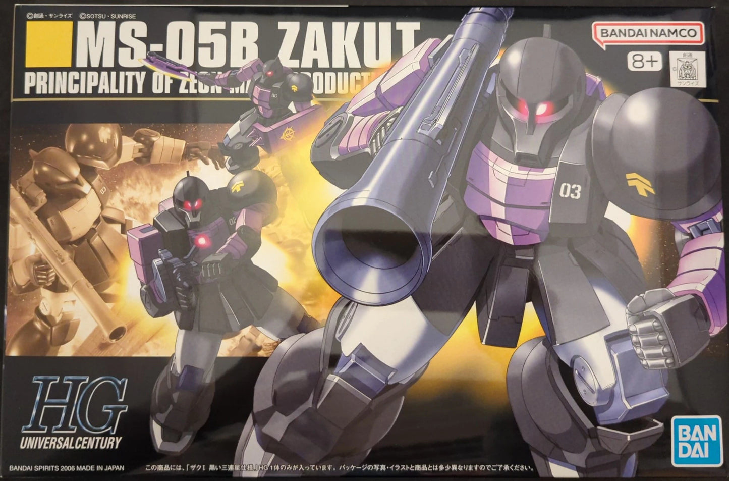 BANDAI SPIRITS HGUC 1/144 Bandai Spirits Zaku I Black Tri-Stars Specification + Notation Bandai Namco Version 068