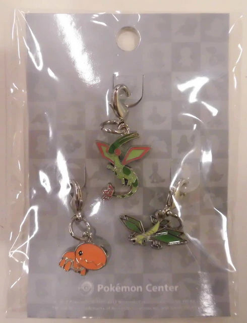 Pokemon center metal charm Nakkura ・ Biburaba ・ Flygon 127.128