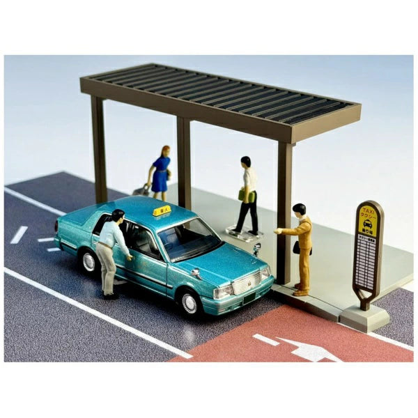 Tomica Limited Vintage Neo Geocolle 64 #Car Snap 04c Taxi Stand (Toyota Crown Sedan included)