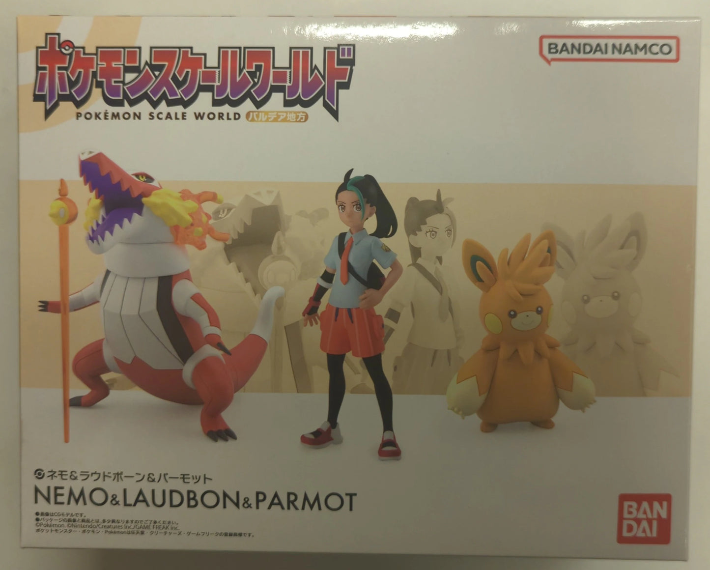 Bandai Pokemon Scale World Paldea Region Pokemon Nemo and Loudbone and Parmot