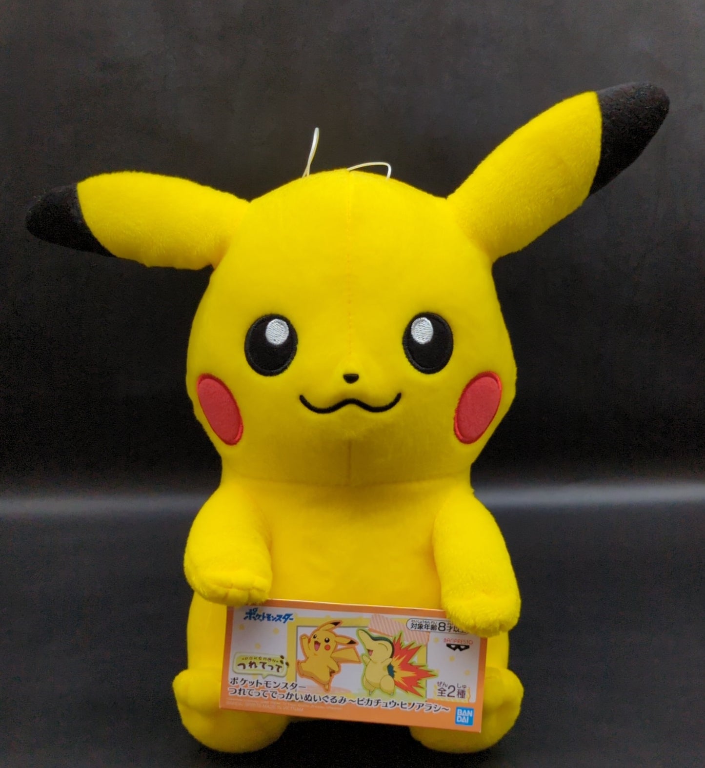 Bandai Spirits Tsurettekai Big Plush Stuffed Toy Pikachu・Cyndaquil Pokemon Pikachu