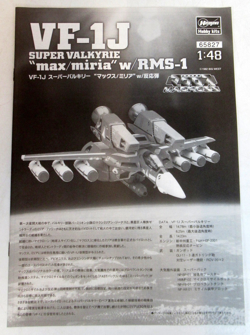 Hasegawa 1/48 scale VF1J Super Valkyrie Max and Miria with reaction bullets