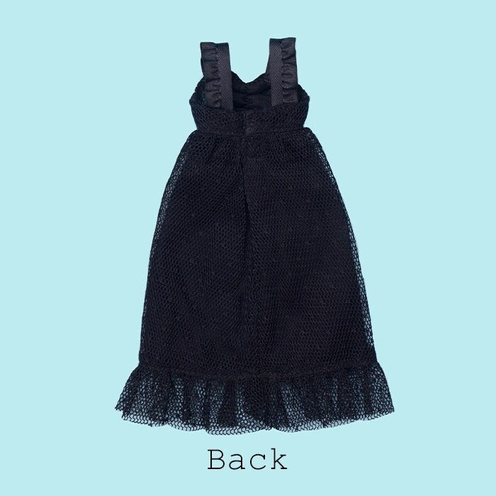 ★Brand New★ Junie Moon Dear Darling 22cm Doll Size (Neo Blythe) Dot Tulle One-piece Dress Black