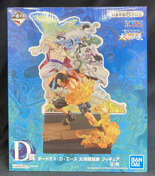 Bandai Spirits Ichiban Kuji One Piece WT100 Commemoration Eiichiro Oda Original Illustration of the Great Pirate Hundred Views D-Prize Portgas D. Ace Great Pirate Hundred Views Figure
