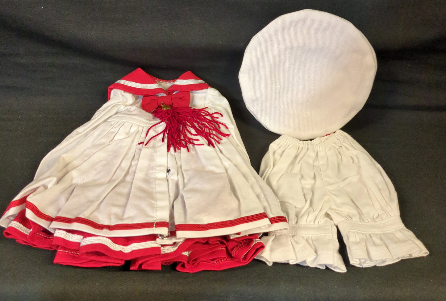 Doll Outfit 40-50cm size (MSD, Obitsu 50, etc.) Sailor Suit One Piece Red White