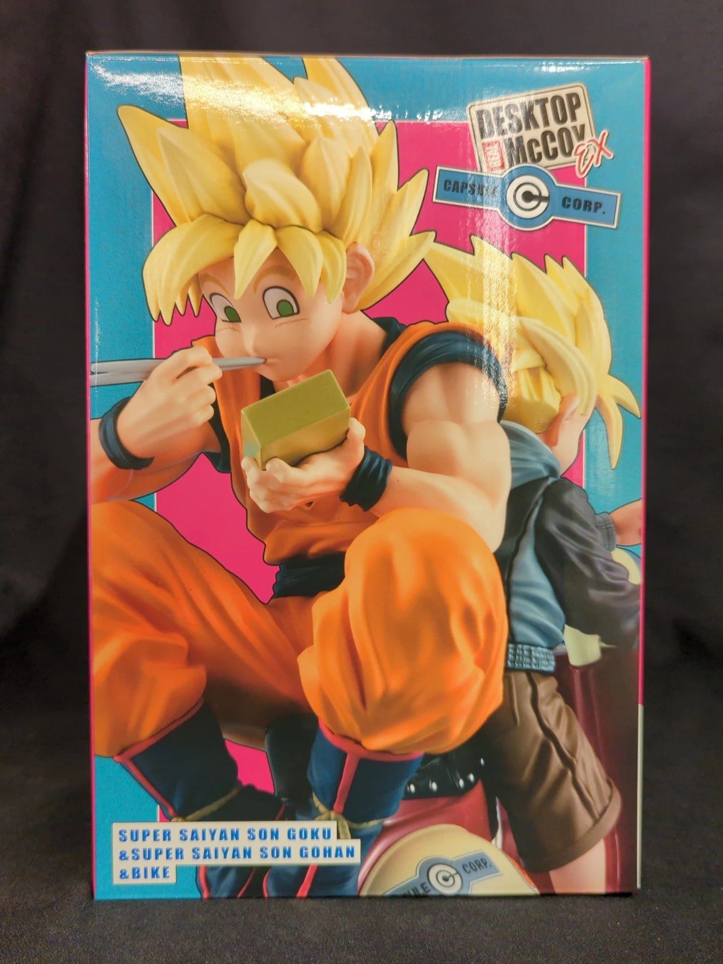 MegaHouse/Bandai Namco DESKTOP REAL McCOY EX Dragon Ball Z Super-Saiyan Son Goku & Super-Saiyan Son Gohan and Bike