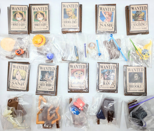 Bandai Straw Hat Pirates Wanted Poster Collection Complete 10 Type Set/ Straw Hat Pirates Wanted Poster Collection / One Piece Set