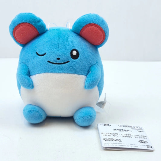 Bandai Spirits Relaxing Time Plush Stuffed Toy Toys: Marill, Wooper, Balloon, and Piplup (Pokemon)