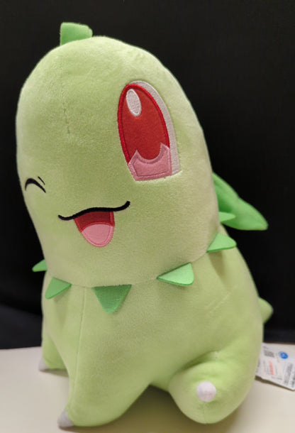 Bandai Spirits Mechamofugutto Cheeky Plush Stuffed Toy Pokemon Chikorita