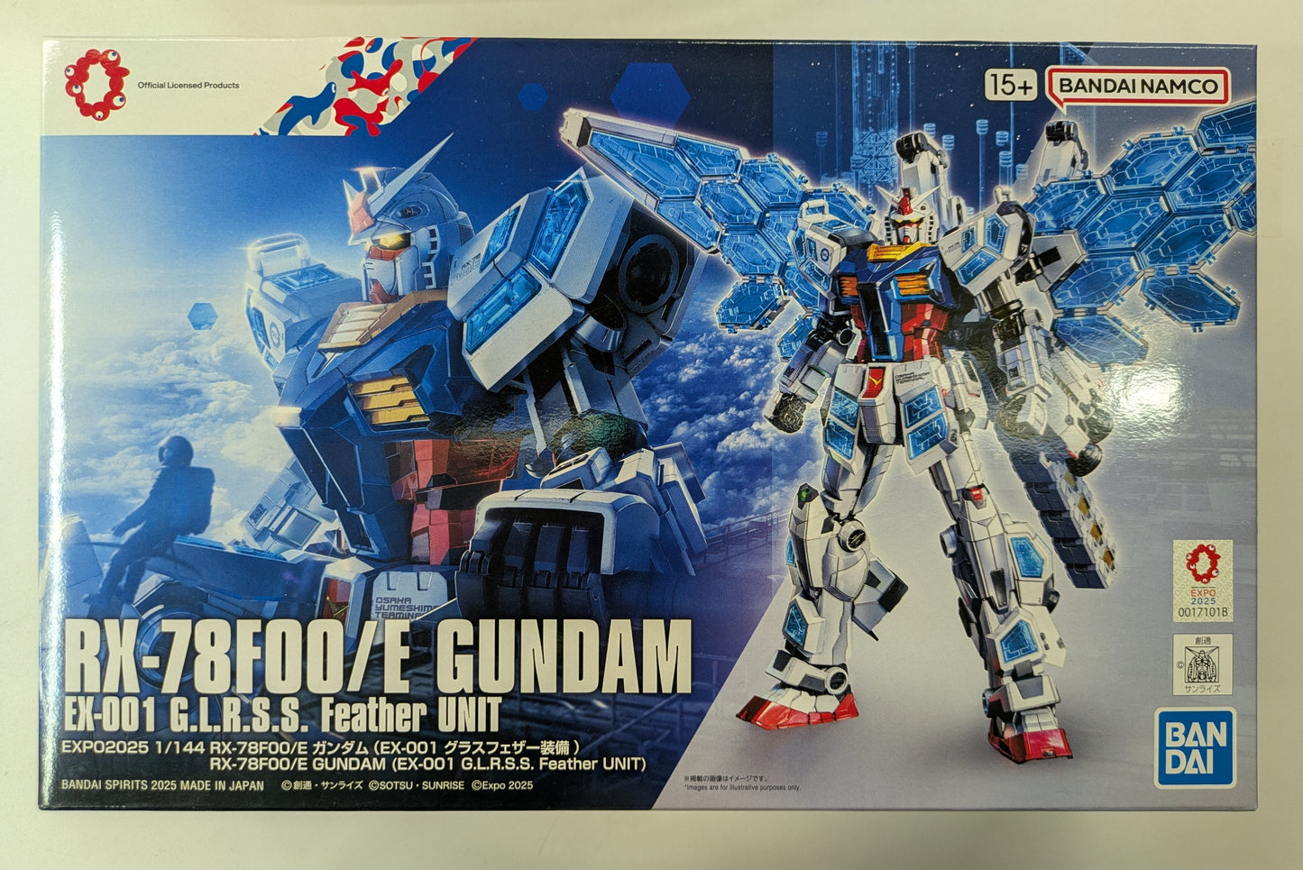 BANDAI SPIRITS 1/144 Scale Osaka Kansai Expo GUNDAM NEXT FUTURE PAVILIO RX-78F00/E Gundam (EX-001 Glass Feather Equipped)