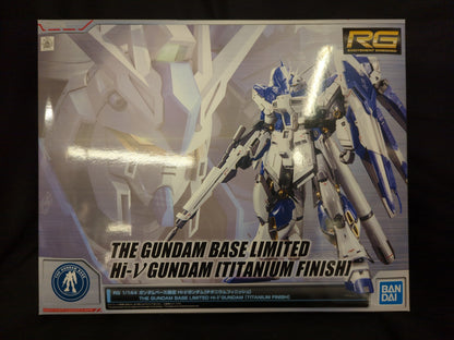 Bandai Spirits RG/Gundam Base Limited 1/144 Mobile Suit Gundam: Char's Counterattack Hi-ν Gundam [Titanium Finish]