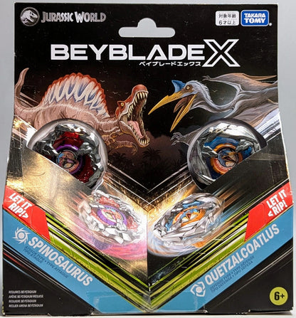 Takara Tomy Beyblade X Double Starter Spinosaurus/Quetzalcoatlis BX00