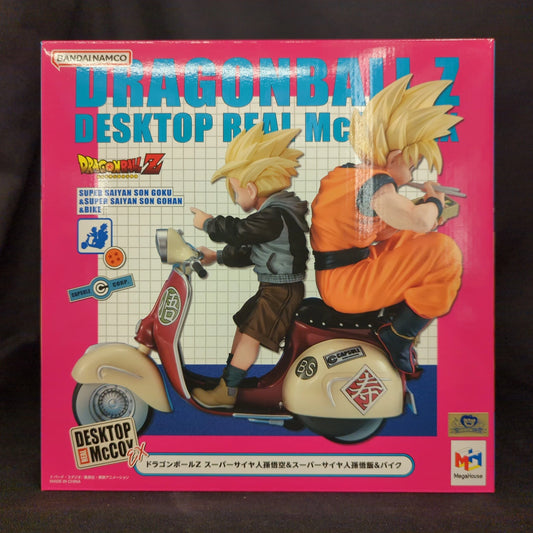 MegaHouse/Bandai Namco DESKTOP REAL McCOY EX Dragon Ball Z Super-Saiyan Son Goku & Super-Saiyan Son Gohan and Bike