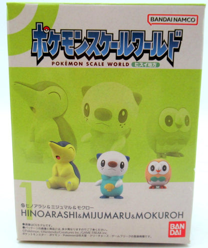 Bandai Pokemon Scale World Jade Region Pokemon Cyndaquil& Oshawott & Rowlet 1