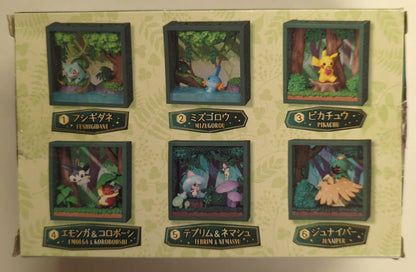 Re-Ment Pokemon Frame Deep Green Forest Pocket Monsters Emolga and Coroboshi 4