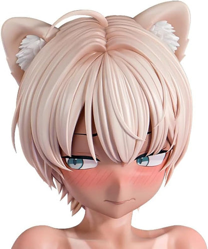 Voluptuous Beautiful Boy, School Swimsuit Tanned Kemo Ears Boy Raol 1/6 Scale Painted Complete Figure