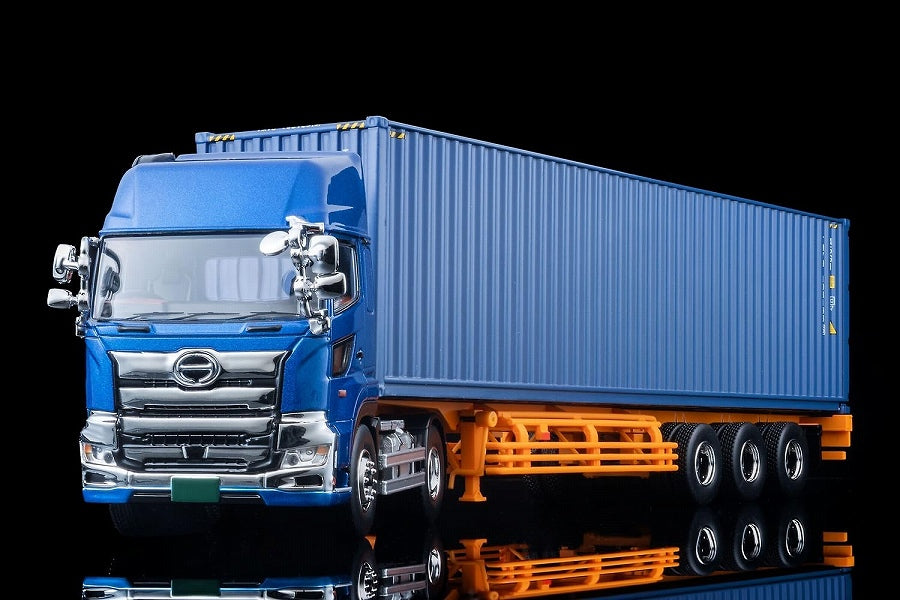 Tomica Limited Vintage Neo LV-N292e Hino Profia 40ft Marine Container Trailer (Toho Sharyo TC36H1C34) (Blue)