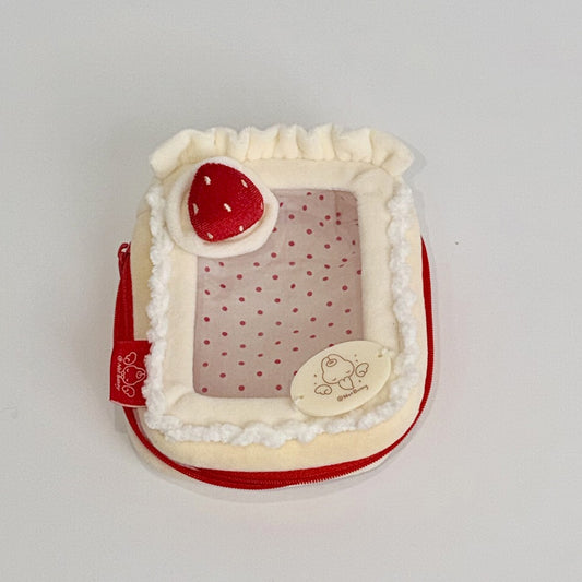 10cm stuffed animal pouch (square-strawberry)