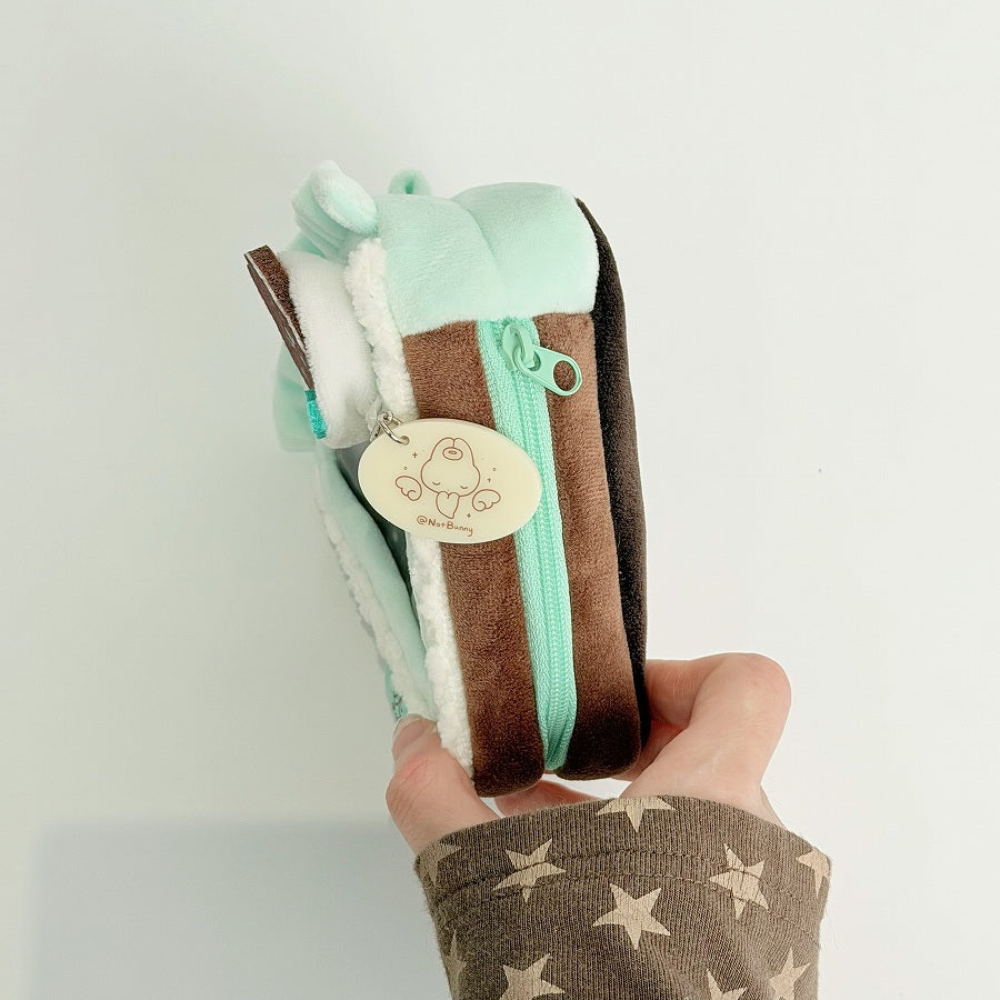 10cm stuffed animal pouch triangle chocolate mint