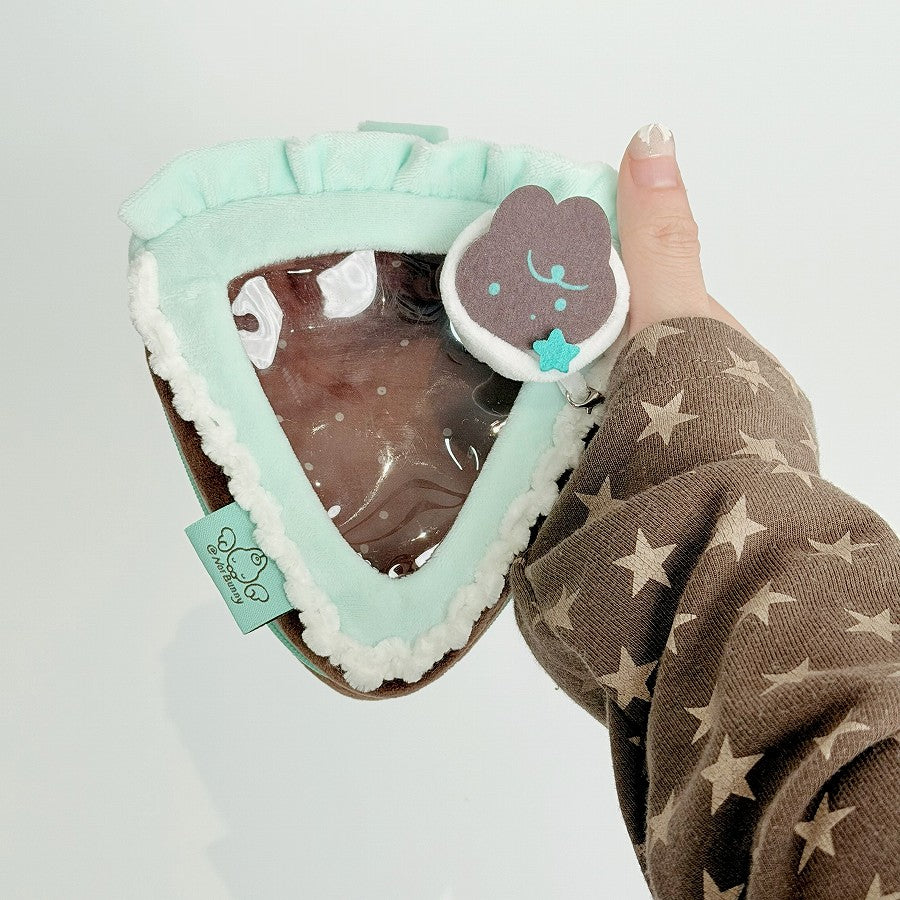 10cm stuffed animal pouch triangle chocolate mint