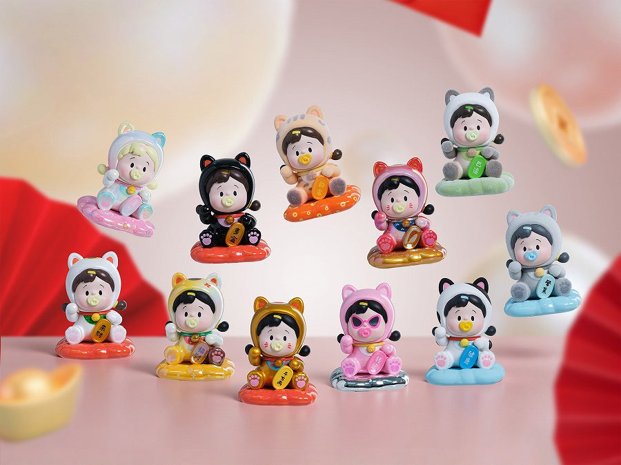 Hanamaki Lucky Cat Series Trading Figures 1BOX Quantity: 8