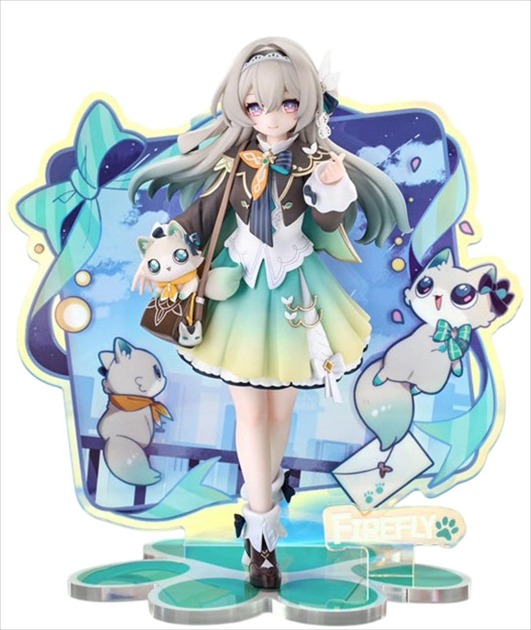 RIBOSE RISE UP+ Collapse: Star Rail Chibi Neko Series Figure Firefly Ver.