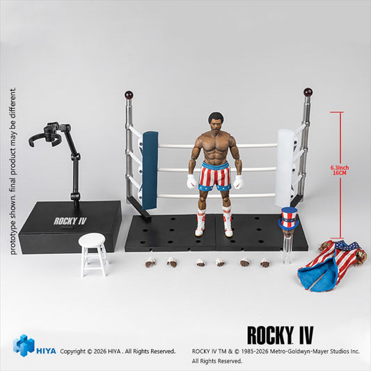 Hire Exzibit Super Series 1/12 Scale 6 Inch Rocky 4 Apollo Action Figure