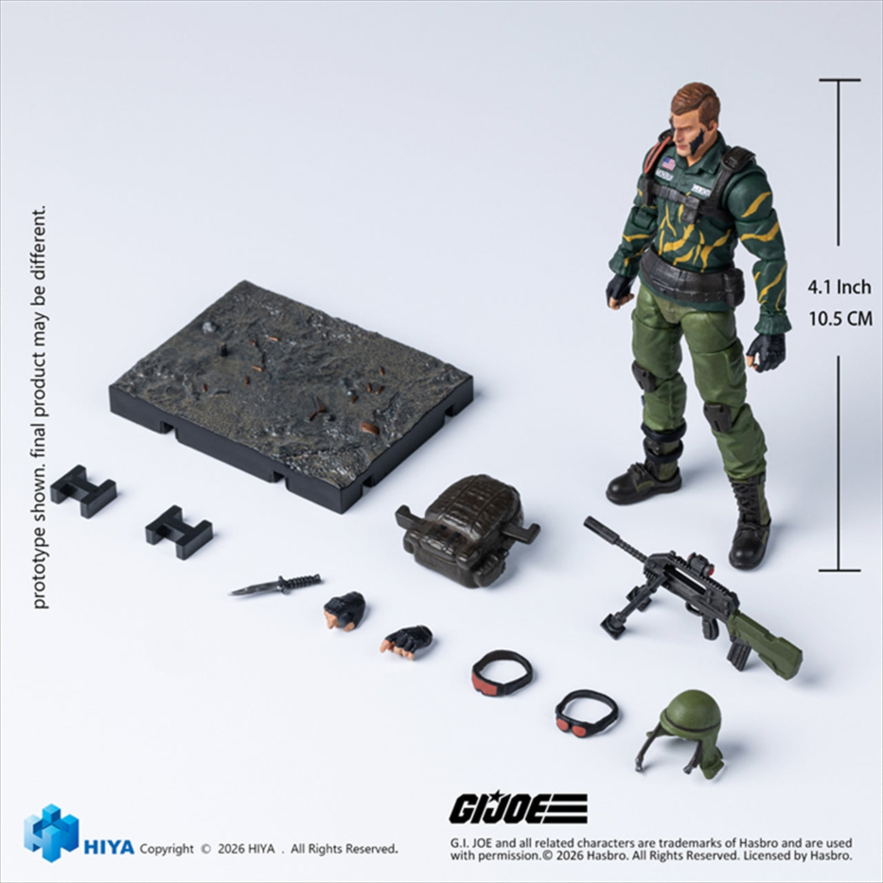 Hire Exzibit Mini Series 1/18 Scale 4 Inch G.I. Joe Dusty (Tiger Force Version) Action Figure