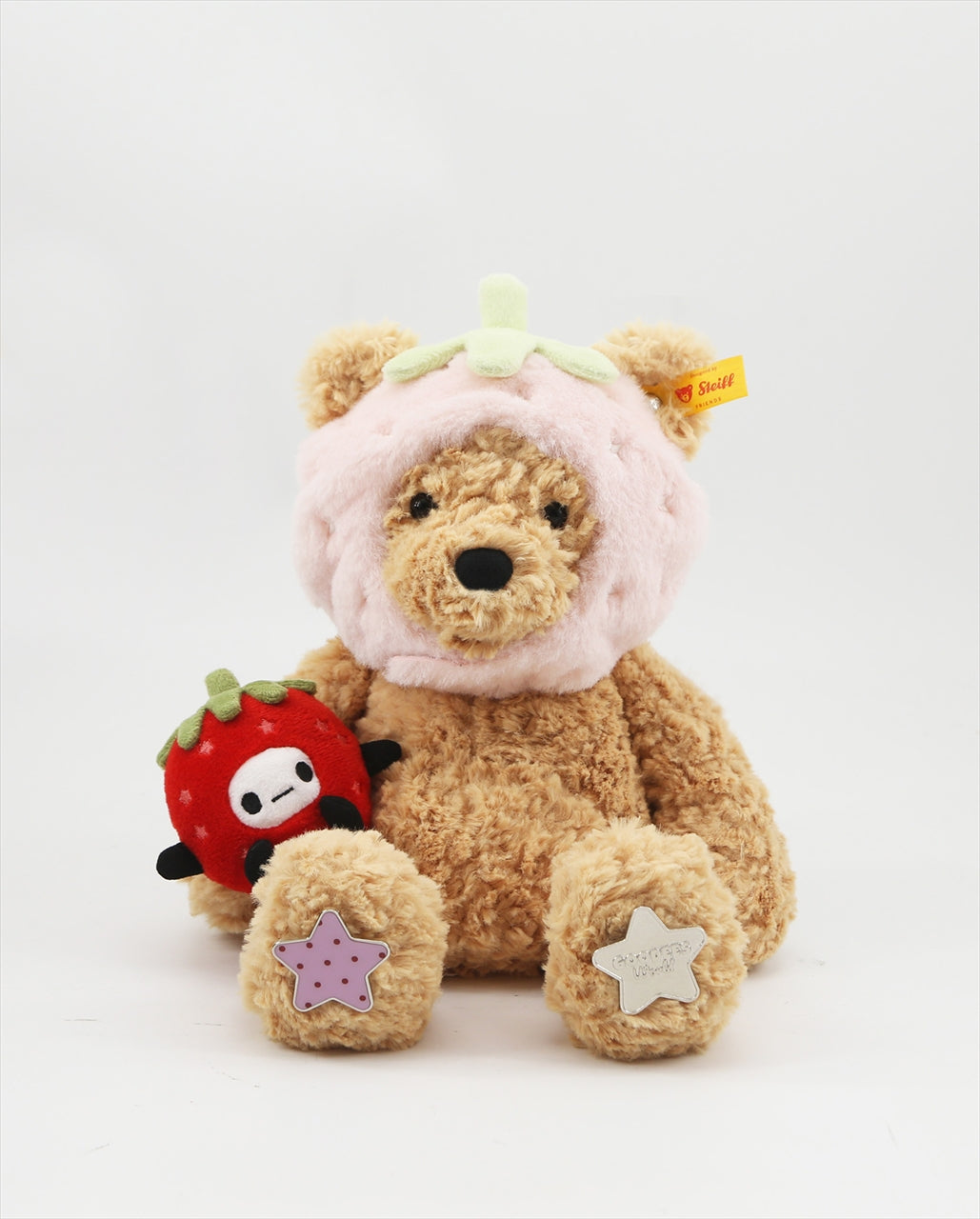 GOODBAI GOODEES × STEIFF × ARTOX Strawberry Finn Plush Teddy Bear