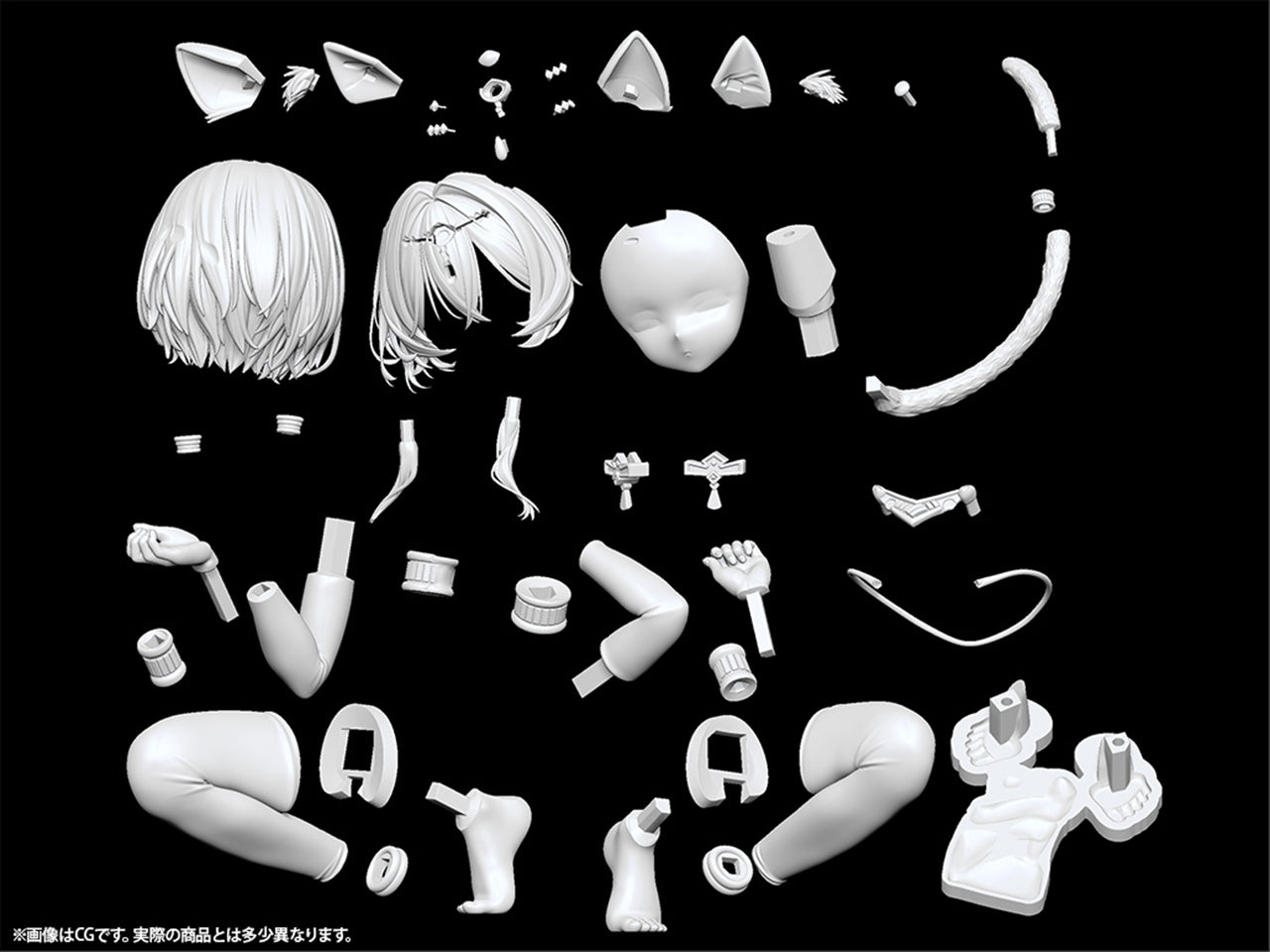 Brown cat girl Maw 1/6 scale unpainted output product garage kit