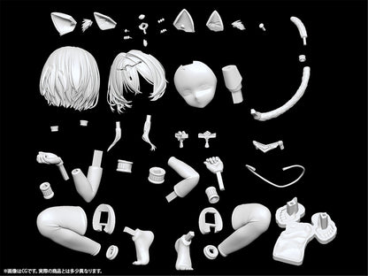 Brown cat girl Maw 1/6 scale unpainted output product garage kit