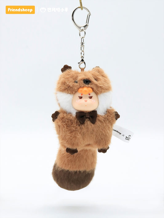 Lucky Calling Tail Series Plush Keychain Squirrel (set da 2 pezzi)