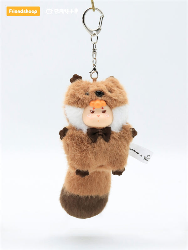 Lucky Calling Tail Series Plush Keychain Squirrel (set da 2 pezzi)