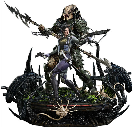 Ultimate Premium Masterline Alien VS. Predator (Comic) Machiko & Broken Tusk Predator