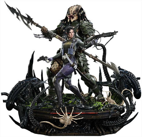 Ultimate Premium Masterline Alien VS. Predator (Comic) Machiko & Broken Tusk Predator